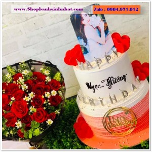 Combo Bánh Kem & Hoa Tươi - MM82